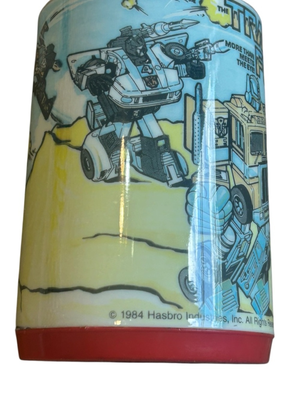 Vintage 1984 Transformers Aladdin Thermos Cup Optimus‎ Prime No Lid - Picture 2 of 9